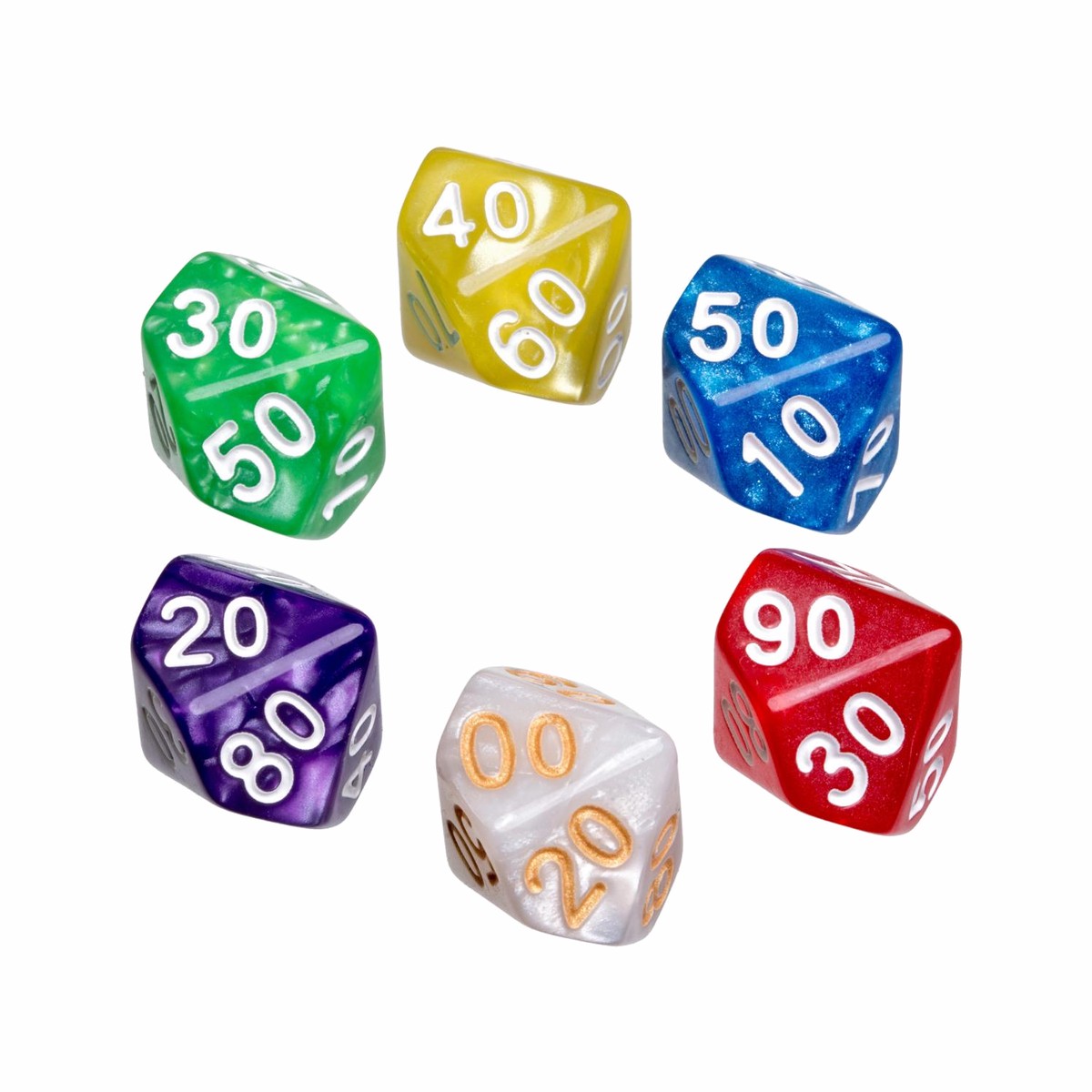 10-sided percent marble die